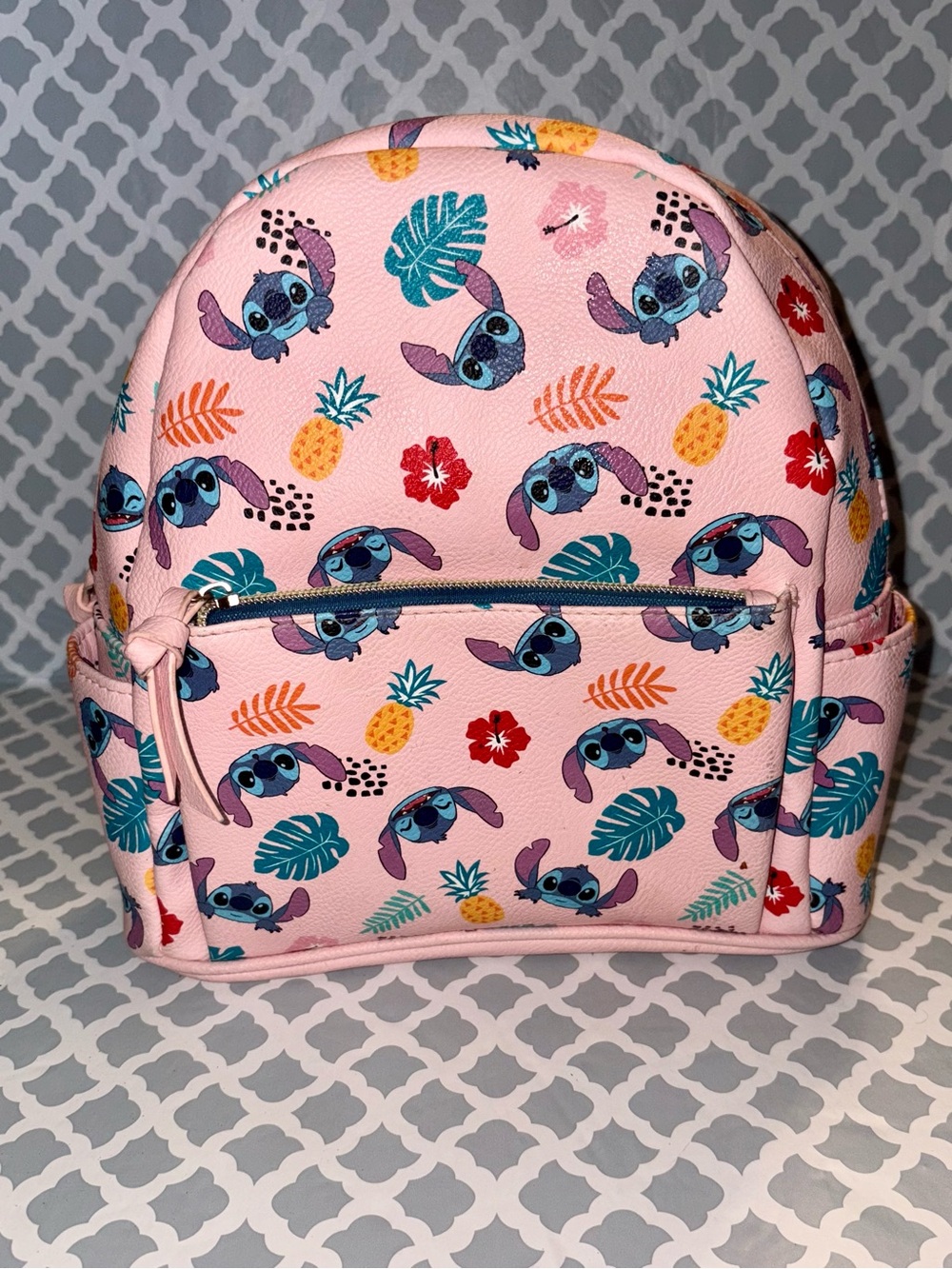 DANi by Danielle Nicole Pink Stitch Patterned Mini Backpack